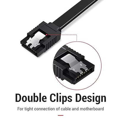 SATA III 6.0 Gbps Data Cable with Locking Latch for HDD & SSD