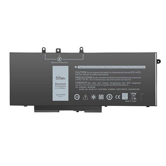 GJKNX Laptop Battery for Dell Latitude 5280 5480 5580 5490 5590 & Precision 15 3520 Series – 7.6V 68Wh – Compatible Replacement (0DY9NT, GD1JP, DY9NT, 0GD1JP, 5YHR4, 451-BBZG)