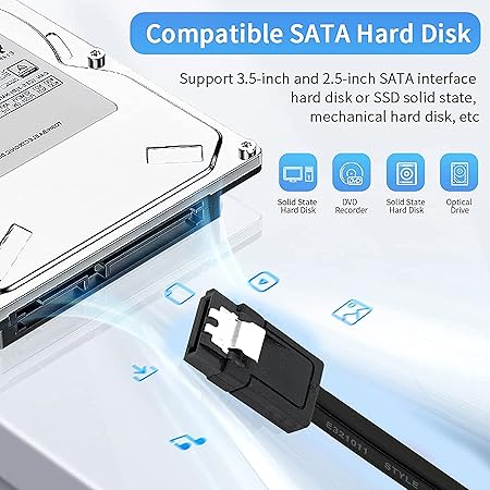 SATA III 6.0 Gbps Data Cable with Locking Latch for HDD & SSD
