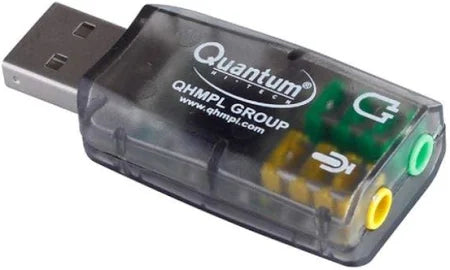 QUANTRON QSC-260 USB Sound Card | 3D 5.1 Channel Audio Adapter | Plug & Play | Virtual Surround Sound | Compatible with Windows/Linux/Mac | No