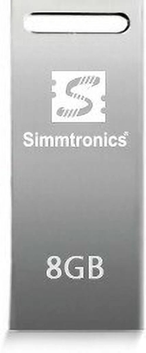 Simmtronics 8 GB Flash Drive USB 2.0 Pendrive Metal Body for Laptop and Computer